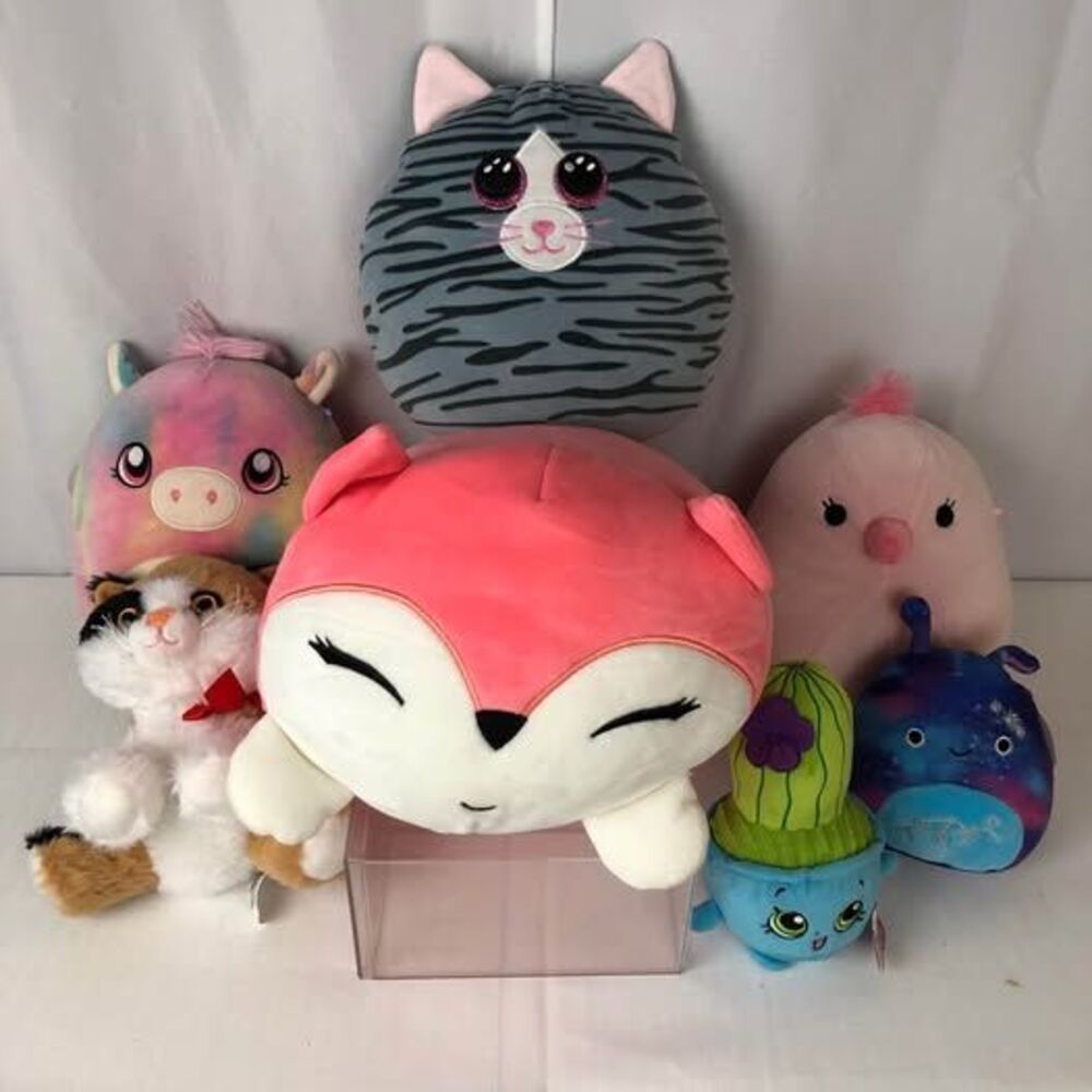 Lot of 7 Plush Squishmallow , TY and More